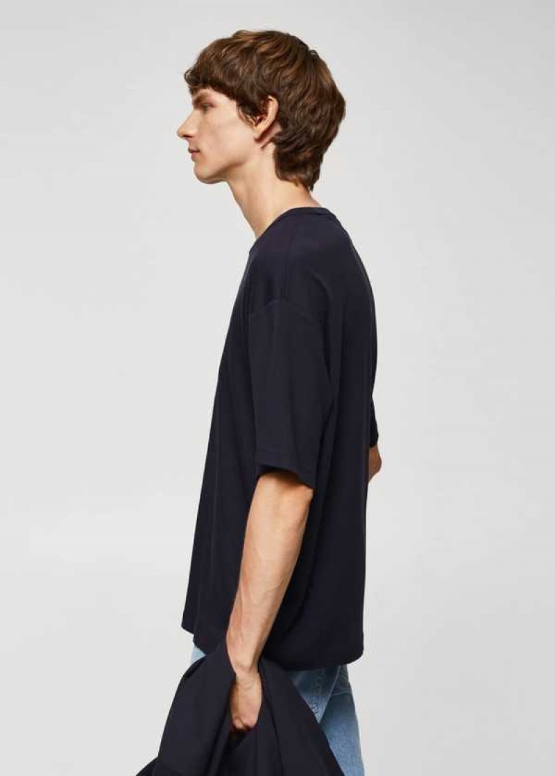 Mango 100% Bavlněné Relaxed-fit T-shirt | MNG-21588