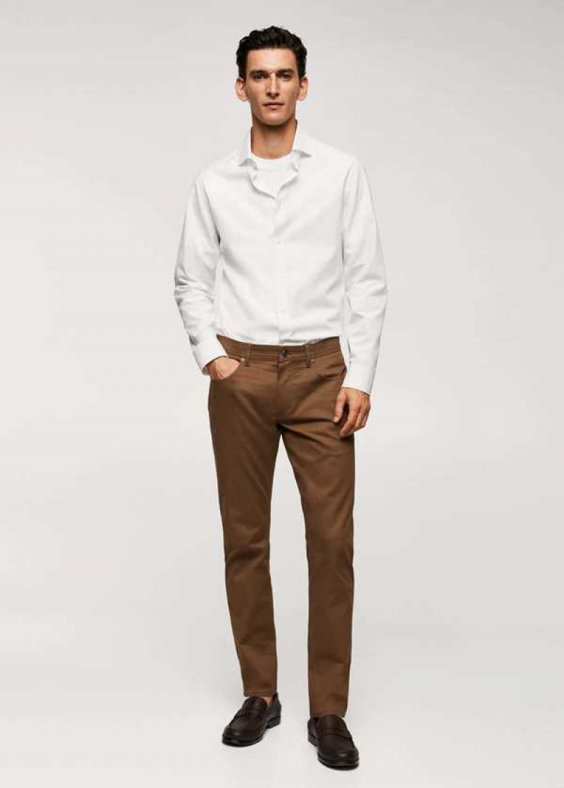 Mango 100% Bavlněné Slim Fit Shirt | MNG-22036