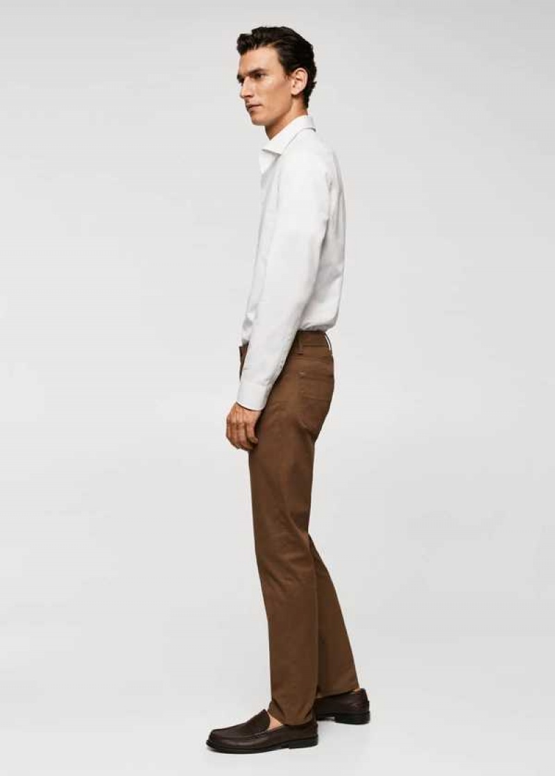 Mango 100% Bavlněné Slim Fit Shirt | MNG-22036