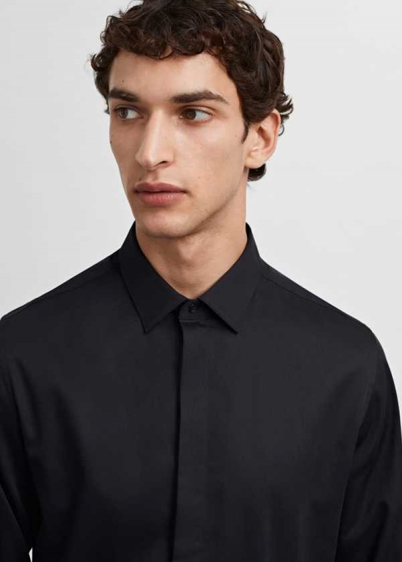 Mango 100% Bavlněné Slim-fit Suit Shirt | MNG-22271