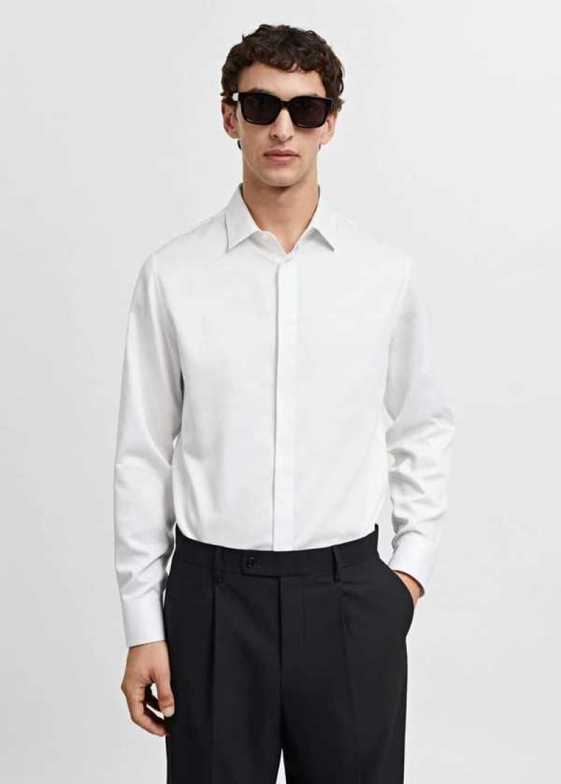 Mango 100% Bavlněné Slim-fit Suit Shirt | MNG-22252