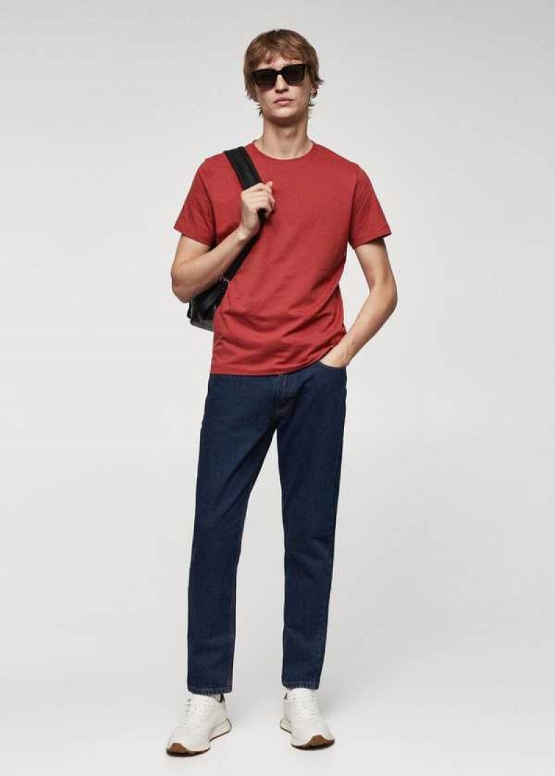 Mango 100% Bavlněné Slim-fit T-shirt | MNG-21754