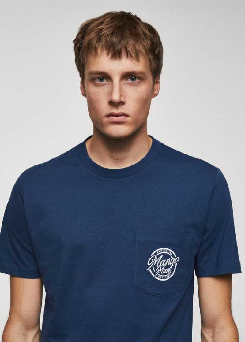 Mango 100% Bavlněné T-shirt With Logo | MNG-21752