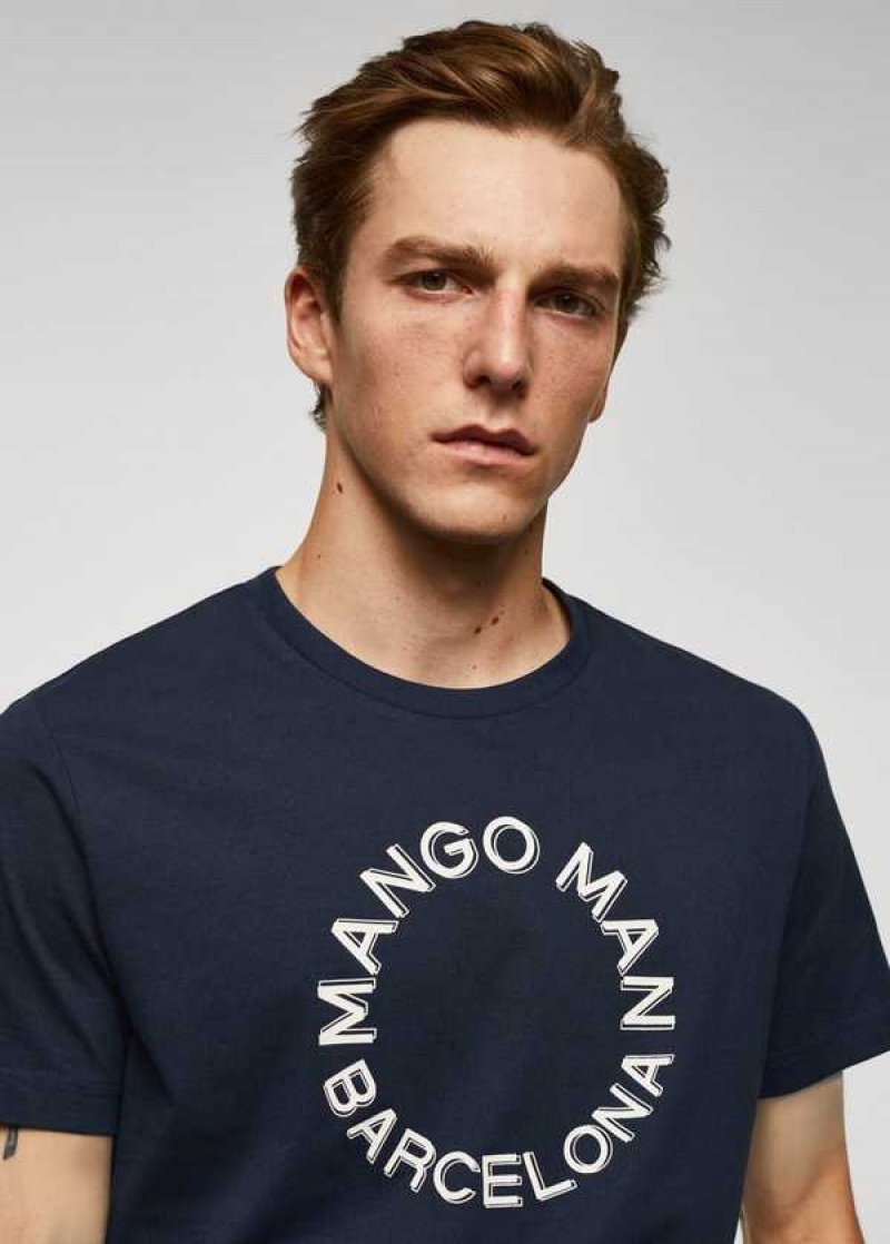 Mango 100% Bavlněné T-shirt With Logo | MNG-21641