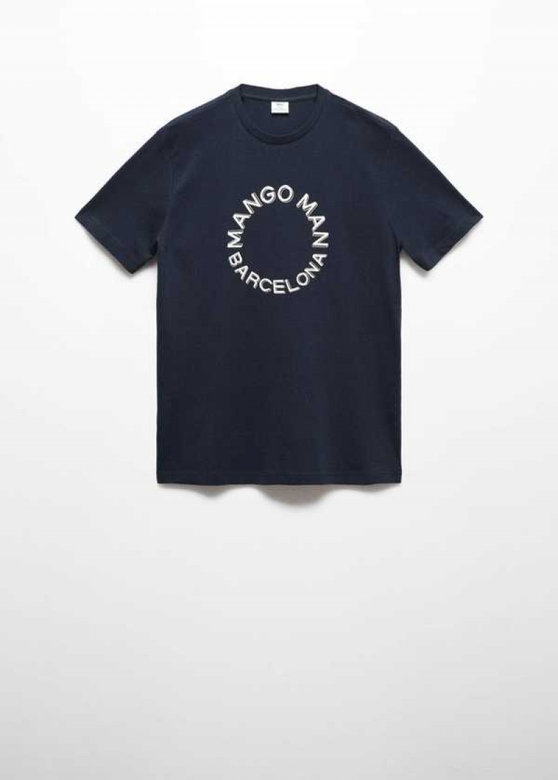 Mango 100% Bavlněné T-shirt With Logo | MNG-21641