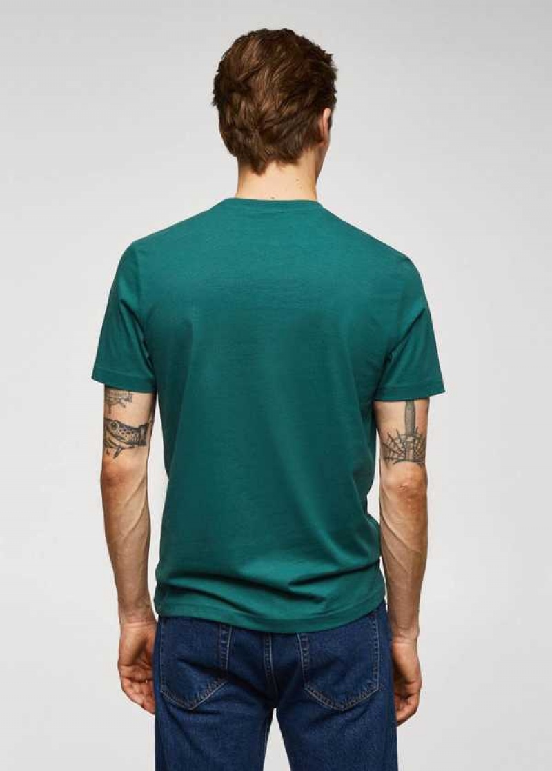 Mango 100% Bavlněné T-shirt With Logo | MNG-21640