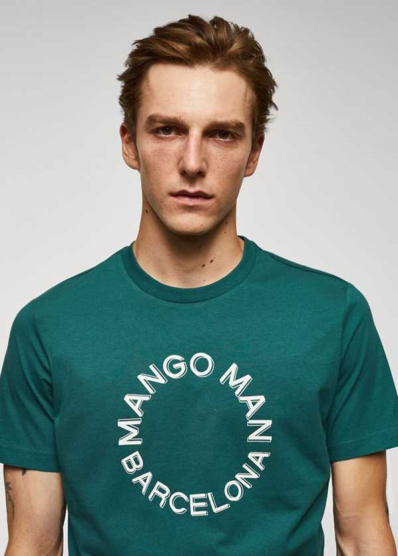 Mango 100% Bavlněné T-shirt With Logo | MNG-21640