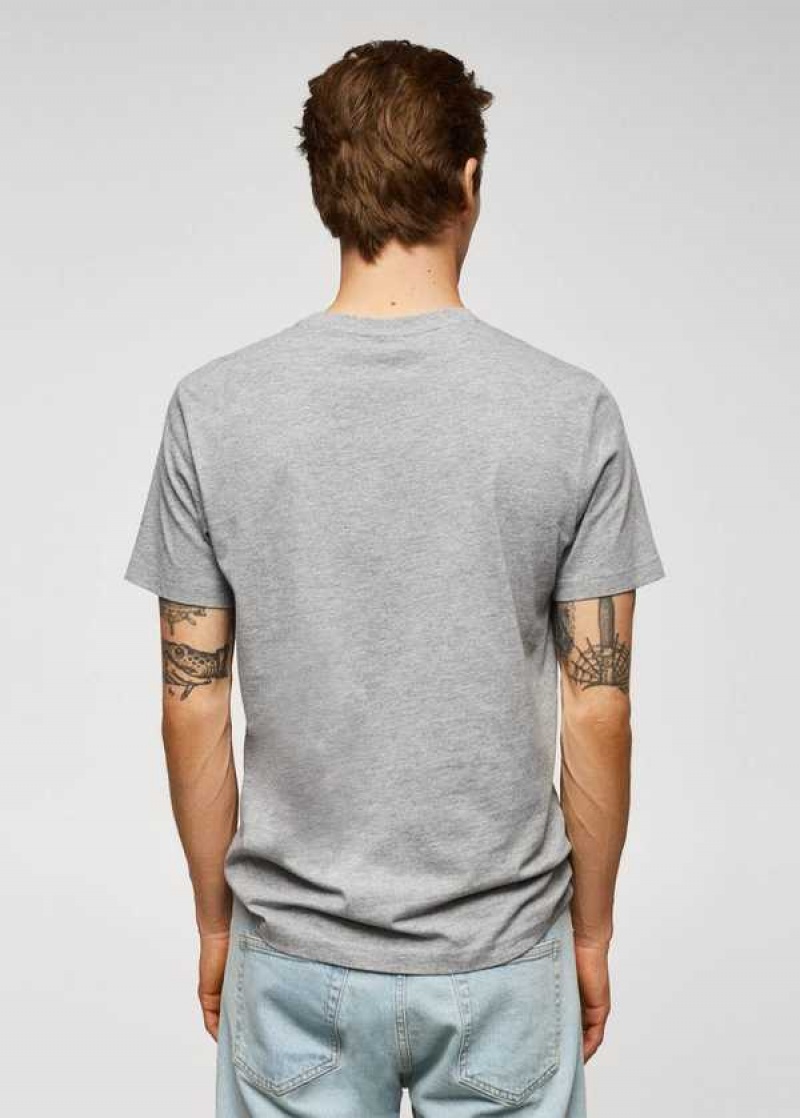 Mango 100% Bavlněné T-shirt With Logo | MNG-21639