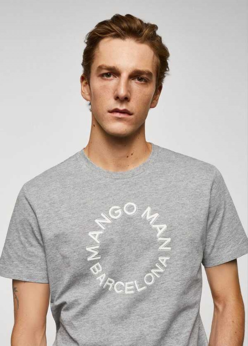 Mango 100% Bavlněné T-shirt With Logo | MNG-21639