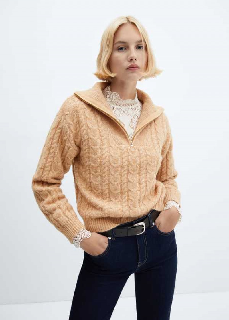 Mango 100% Cashmere Turtleneck Svetrové | MNG-25632