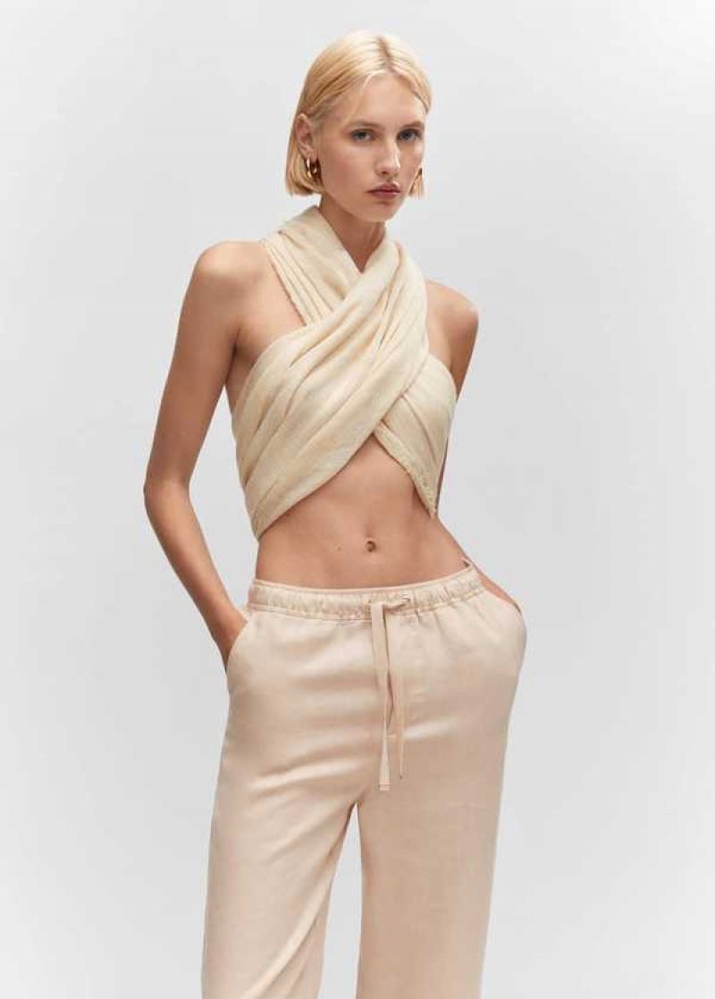 Mango 100% Linen Pants | MNG-24315