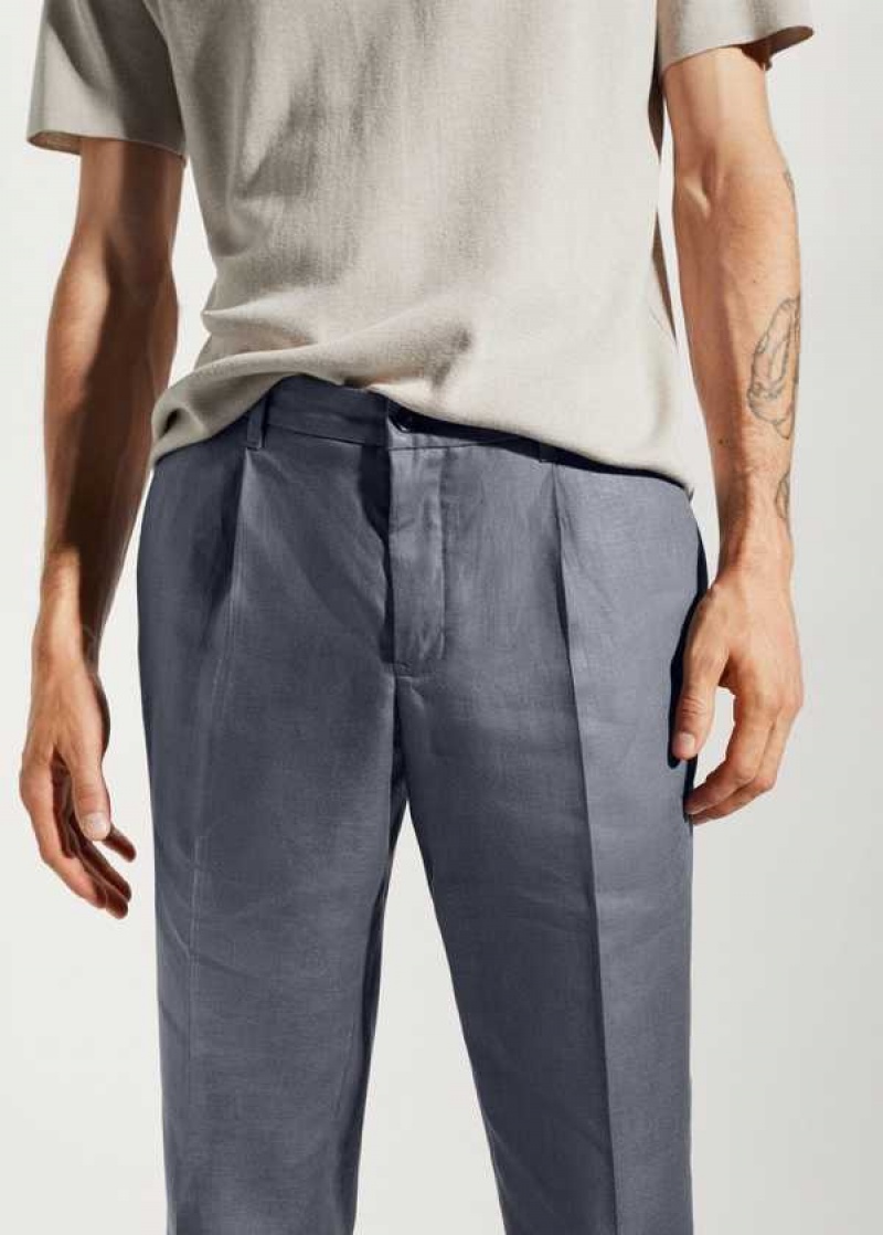 Mango 100% Linen Regular-fit Pants | MNG-22358