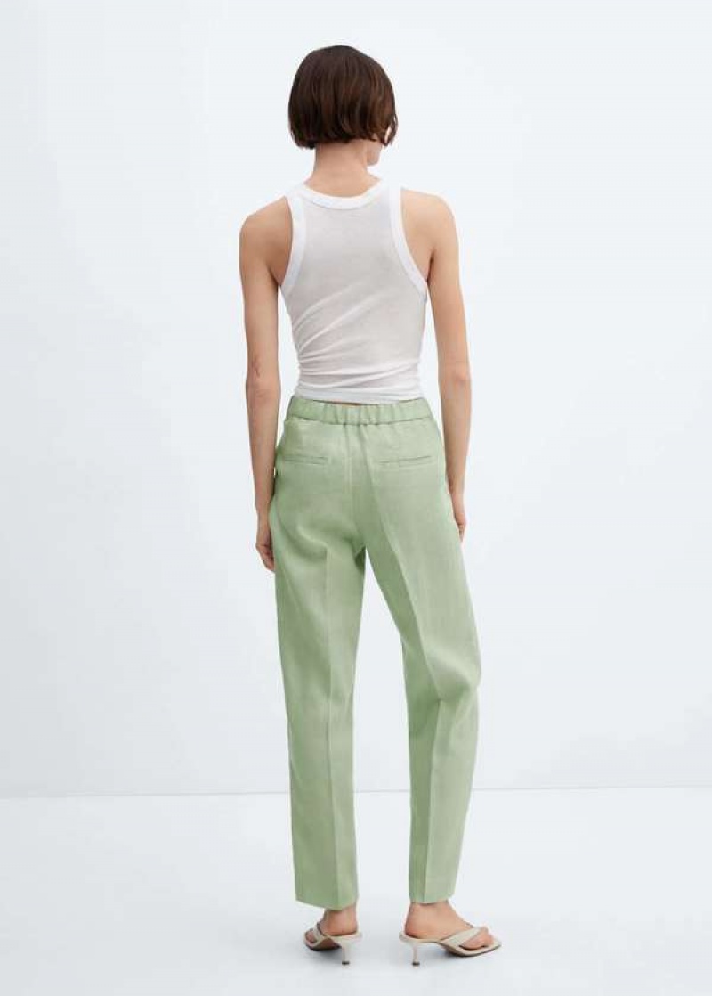 Mango 100% Linen Rovný Pants | MNG-24571