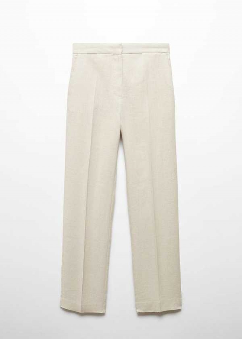 Mango 100% Linen Rovný Pants | MNG-24572