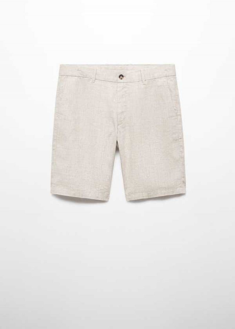 Mango 100% Linen Shorts | MNG-22393