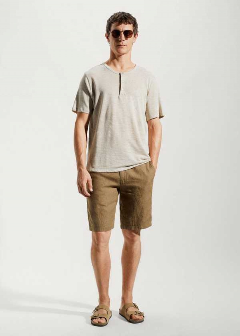 Mango 100% Linen Shorts | MNG-22394