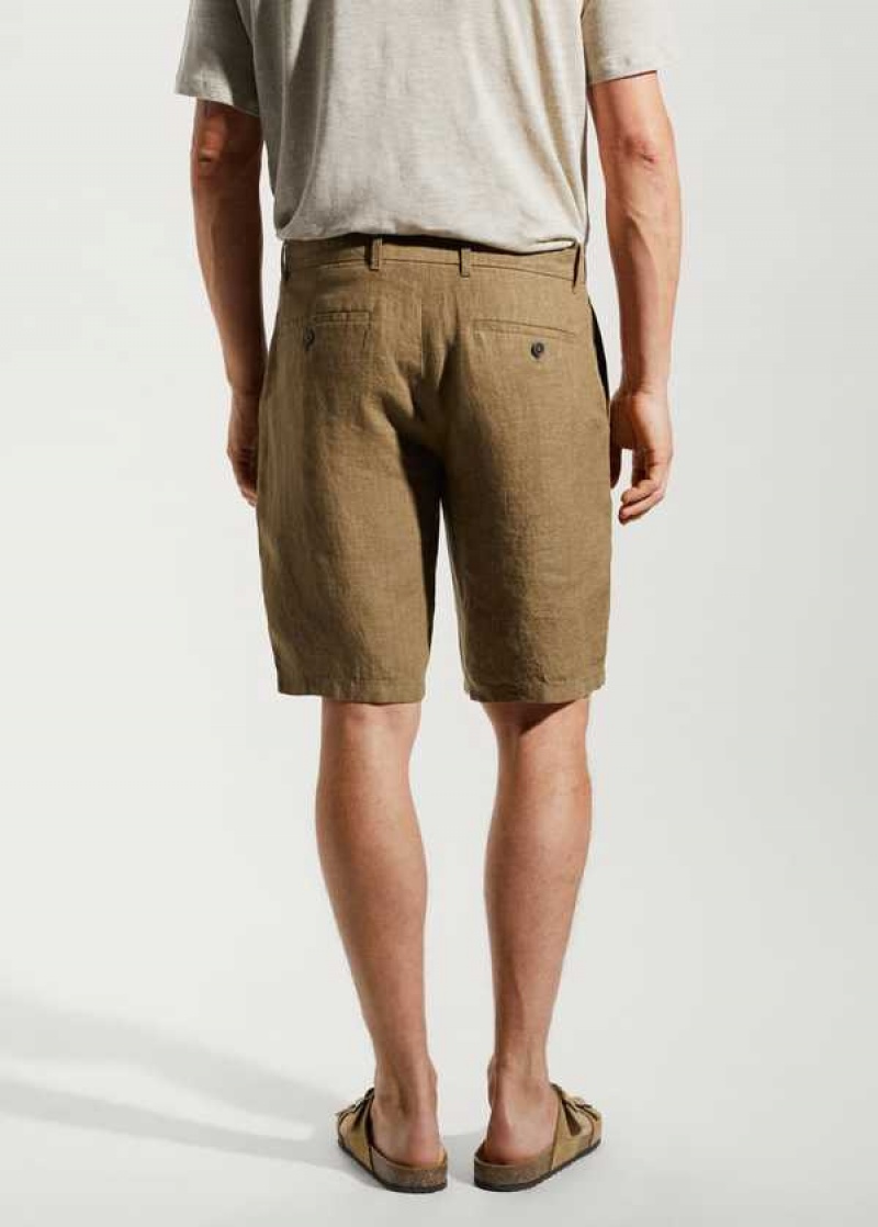 Mango 100% Linen Shorts | MNG-22394