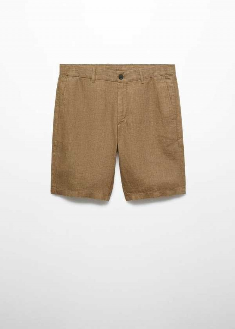 Mango 100% Linen Shorts | MNG-22394