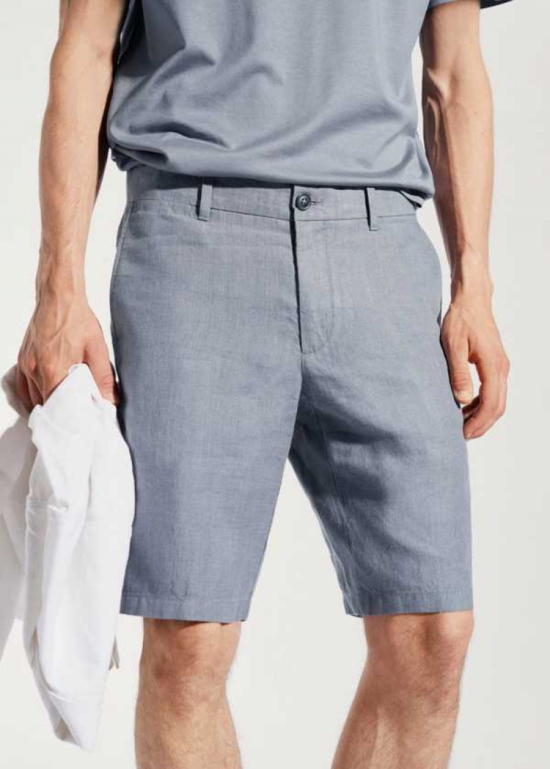 Mango 100% Linen Shorts | MNG-22405