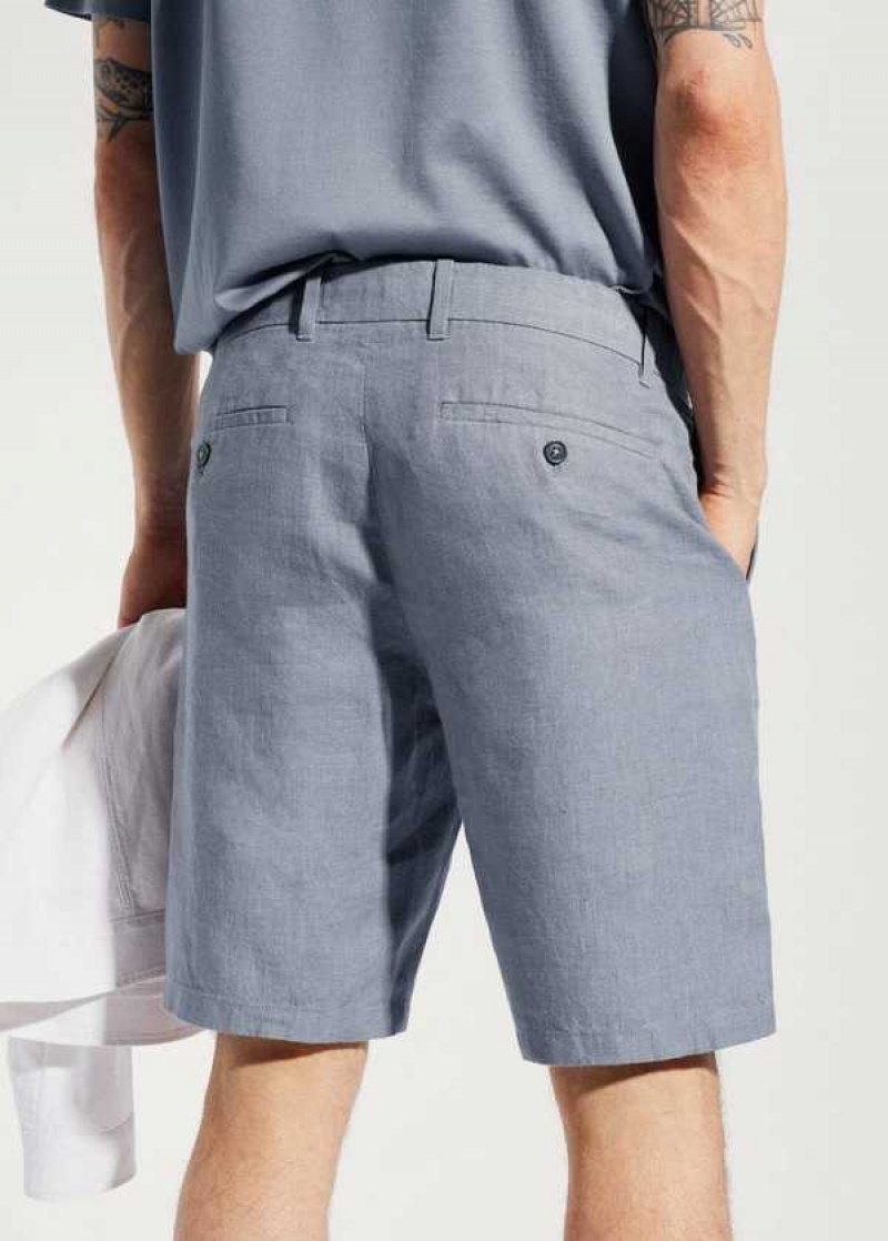 Mango 100% Linen Shorts | MNG-22405