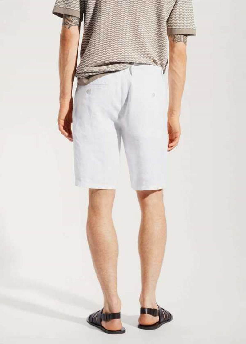 Mango 100% Linen Shorts | MNG-22441