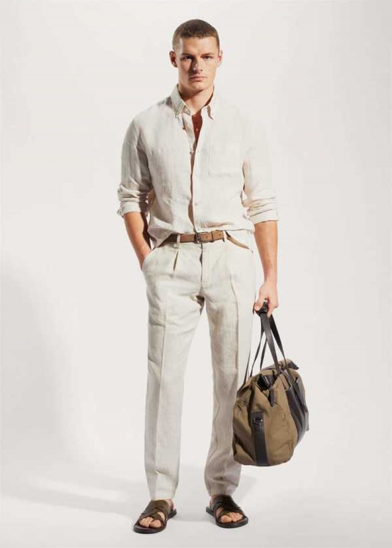 Mango 100% Linen Slim-fit Shirt | MNG-21956