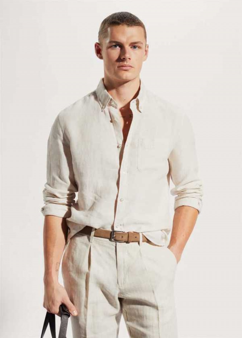 Mango 100% Linen Slim-fit Shirt | MNG-21956