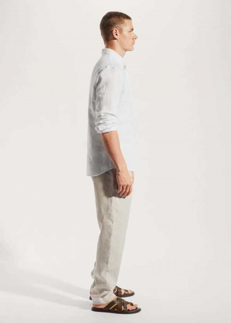 Mango 100% Linen Slim-fit Shirt | MNG-22029