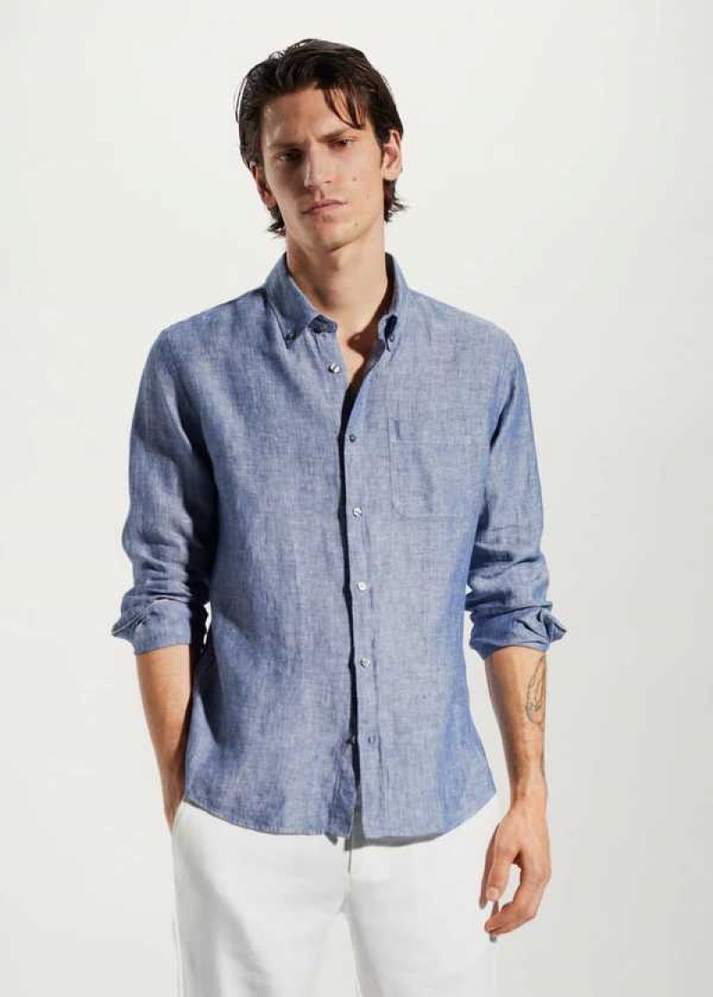 Mango 100% Linen Slim-fit Shirt | MNG-22031