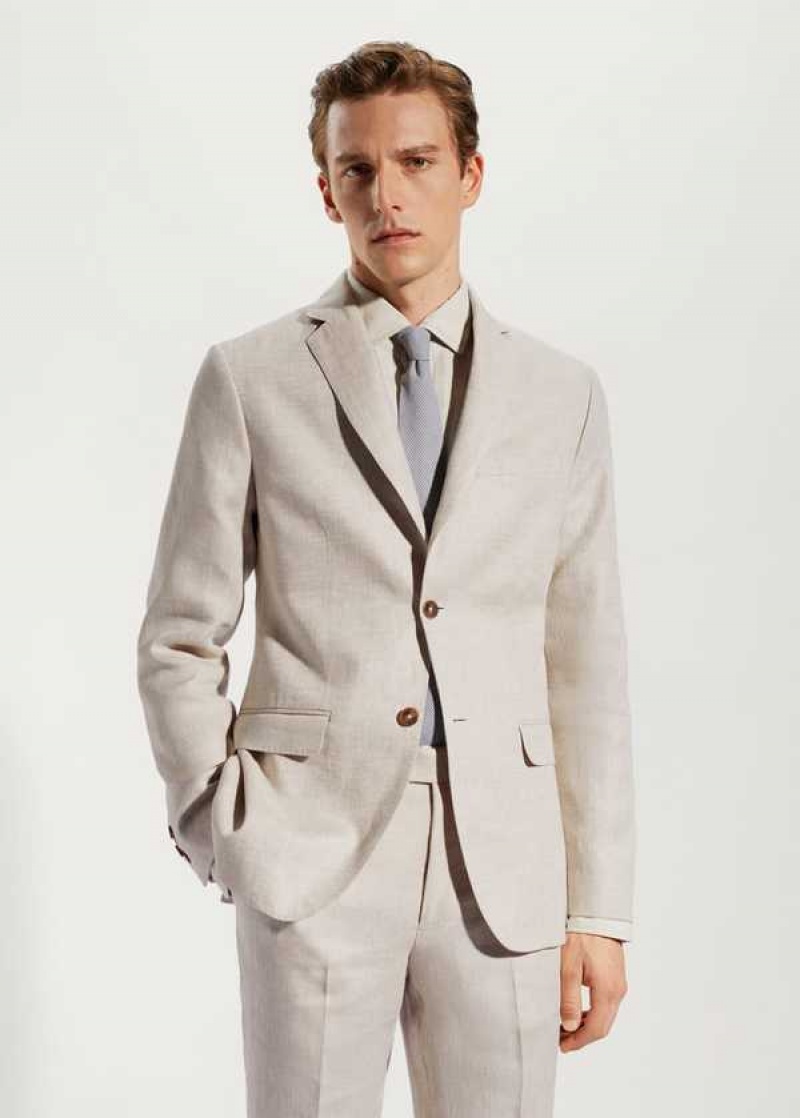 Mango 100% Linen Suit Blazer | MNG-21358