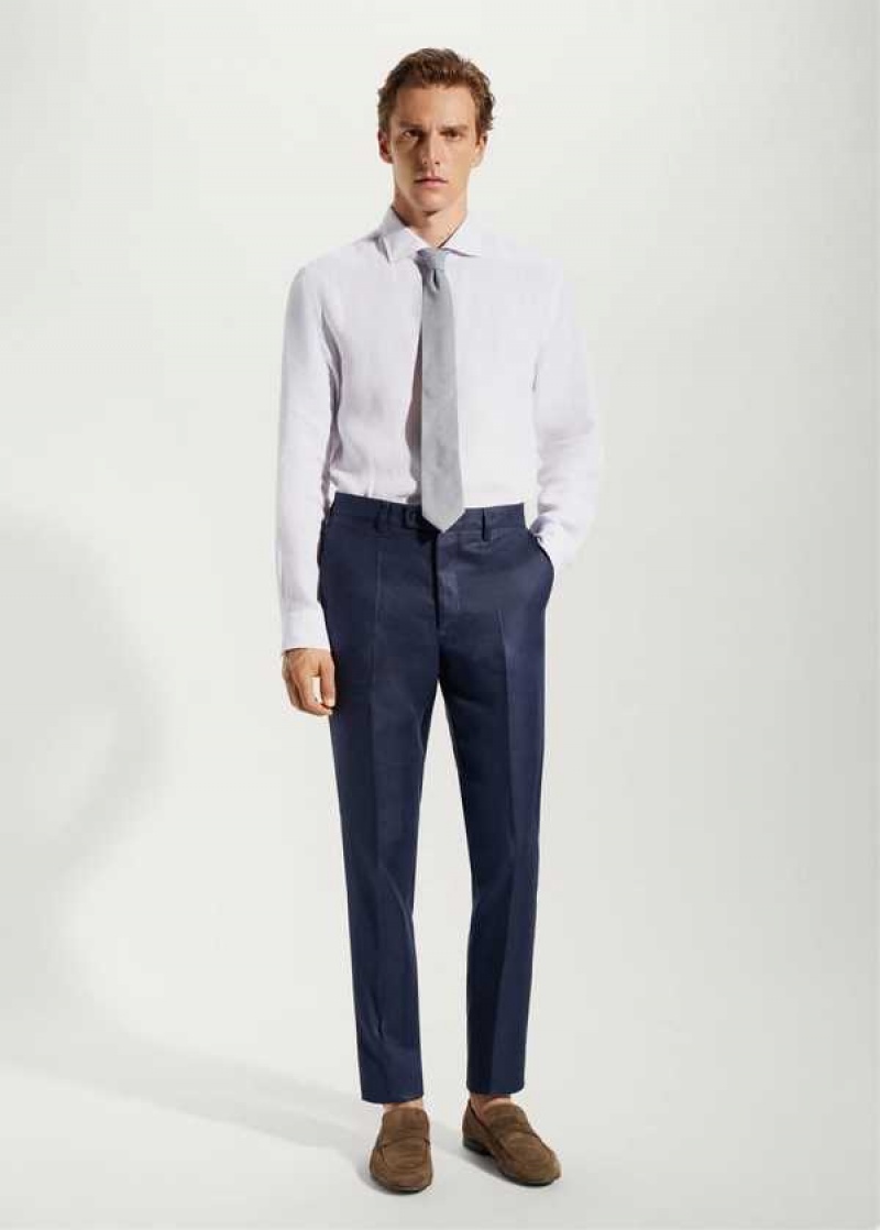 Mango 100% Linen Suit Trousers | MNG-22321