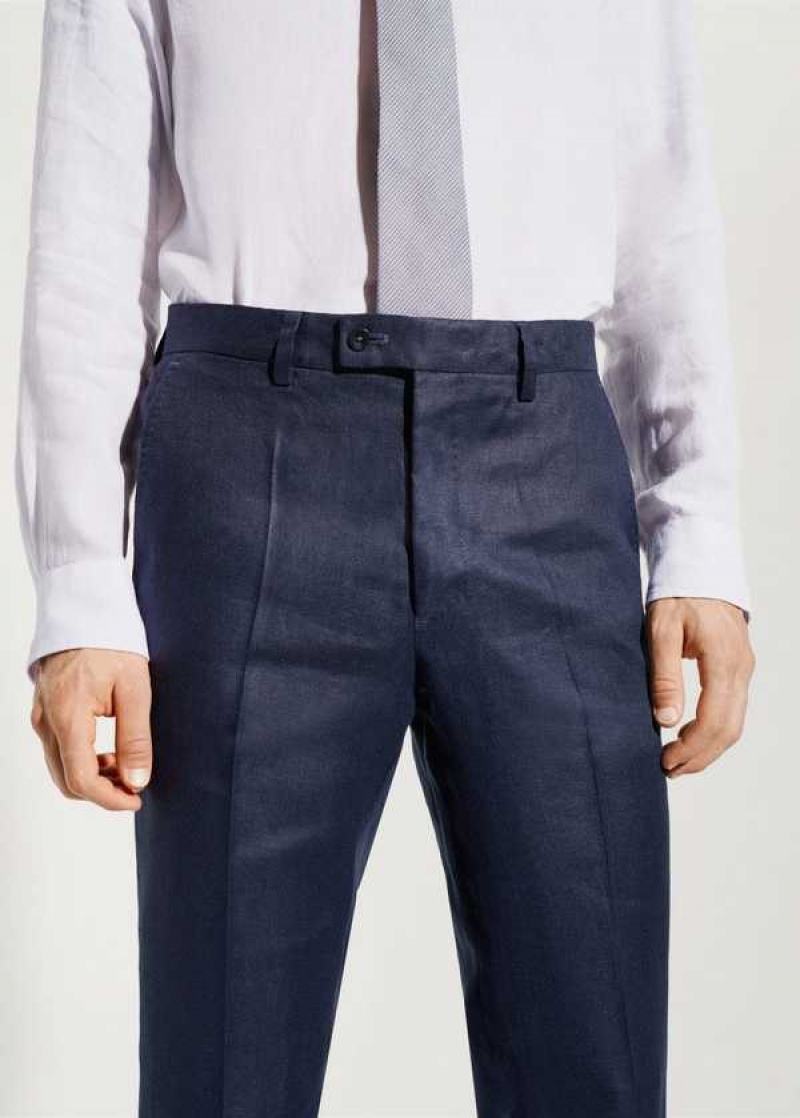 Mango 100% Linen Suit Trousers | MNG-22321