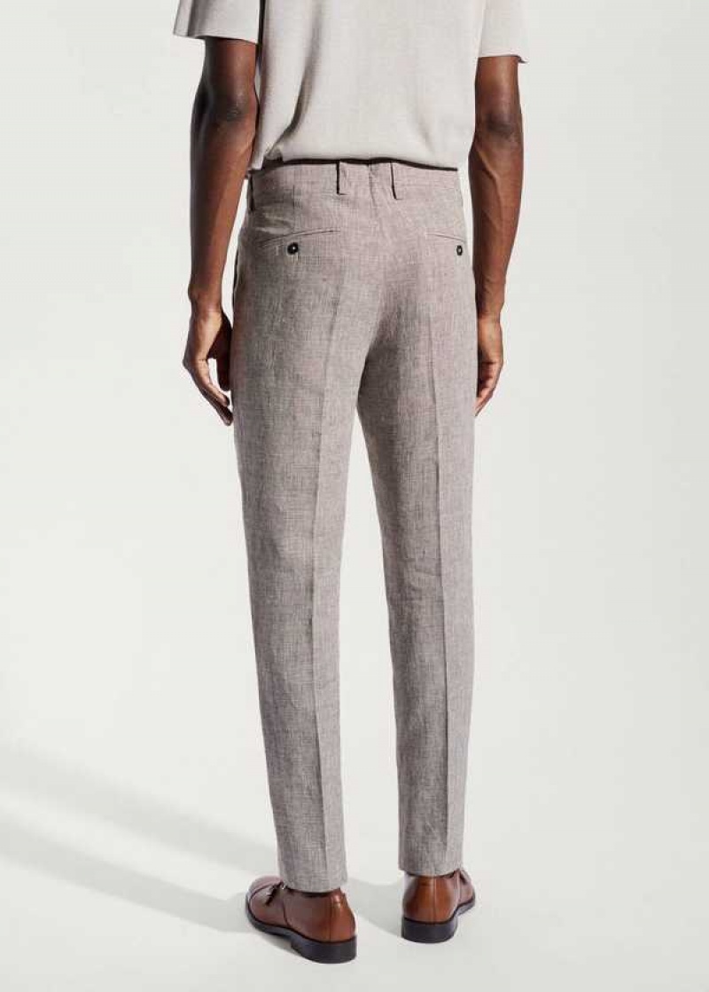 Mango 100% Linen Suit Trousers | MNG-22419