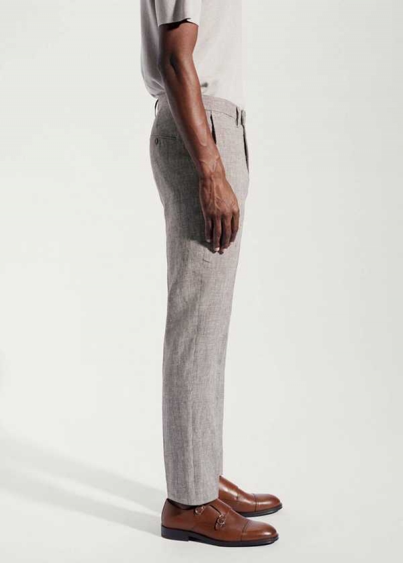 Mango 100% Linen Suit Trousers | MNG-22419