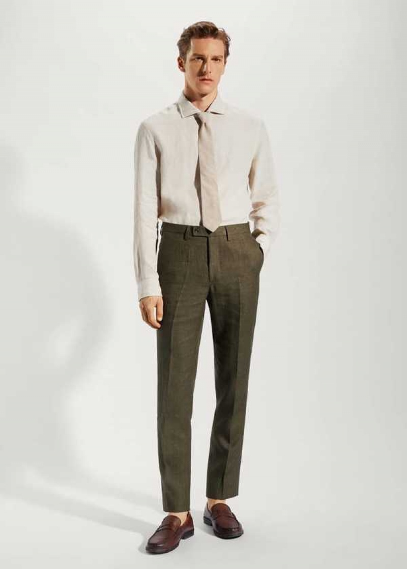 Mango 100% Linen Suit Trousers | MNG-22426