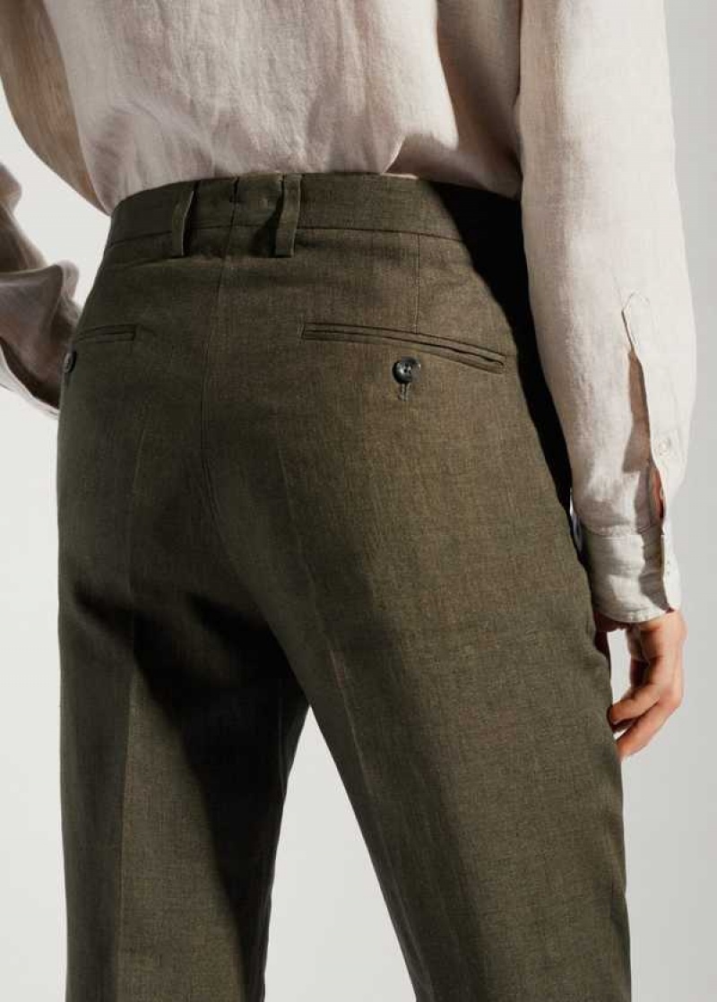 Mango 100% Linen Suit Trousers | MNG-22426