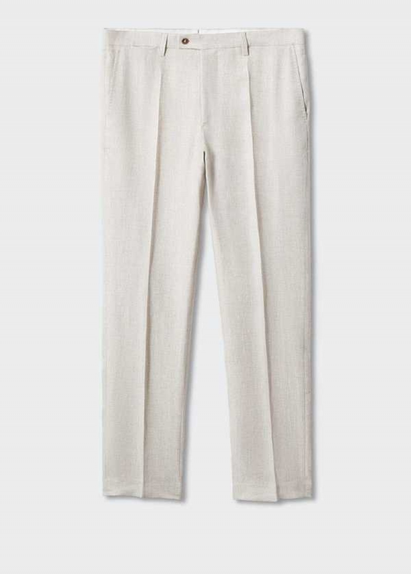 Mango 100% Linen Suit Trousers | MNG-22433