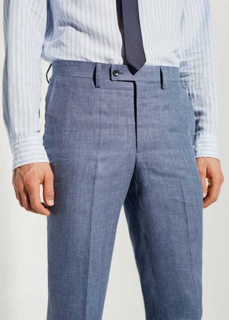 Mango 100% Linen Suit Trousers | MNG-22435