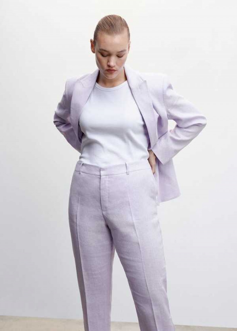 Mango 100% Linen Suit Trousers | MNG-24502