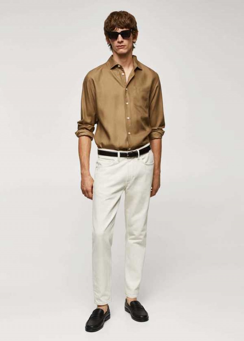 Mango 100% Tencel Shirt With Pocket | MNG-21981