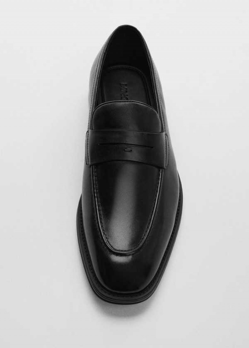 Mango Aged-leather Loafers | MNG-21280