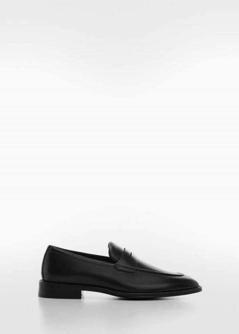 Mango Aged-leather Loafers | MNG-21280