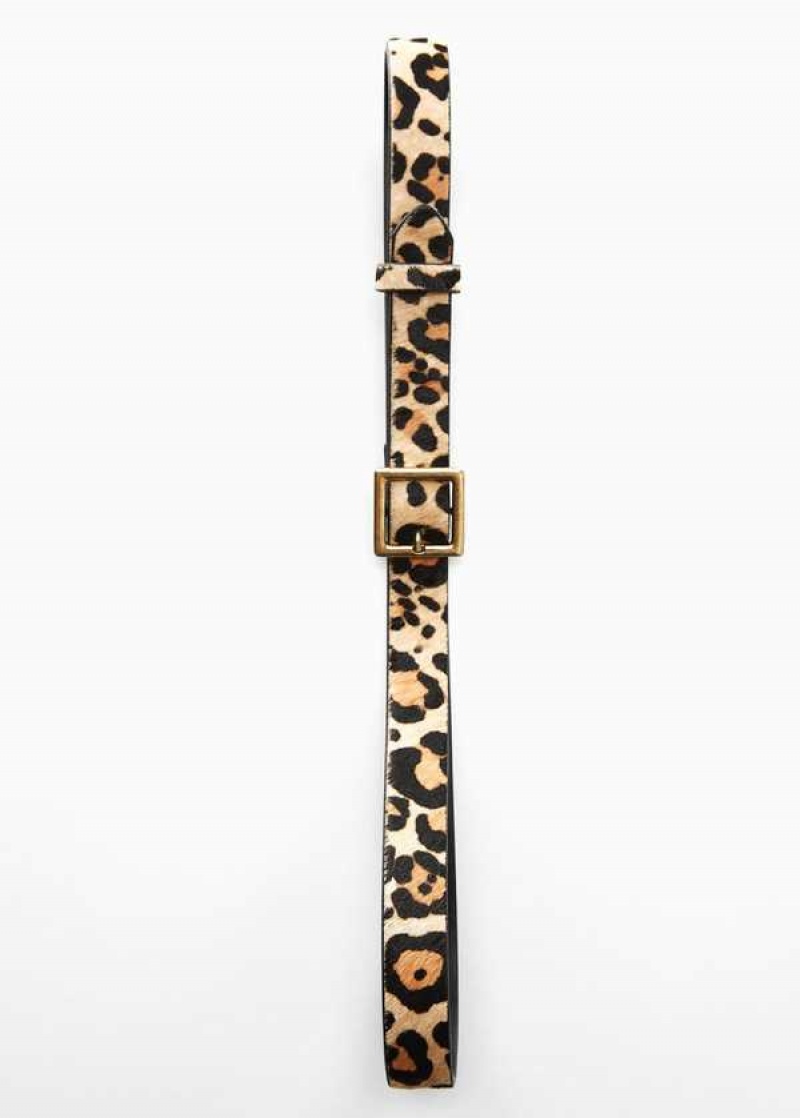 Mango Animal Print Læder Belt | MNG-23017