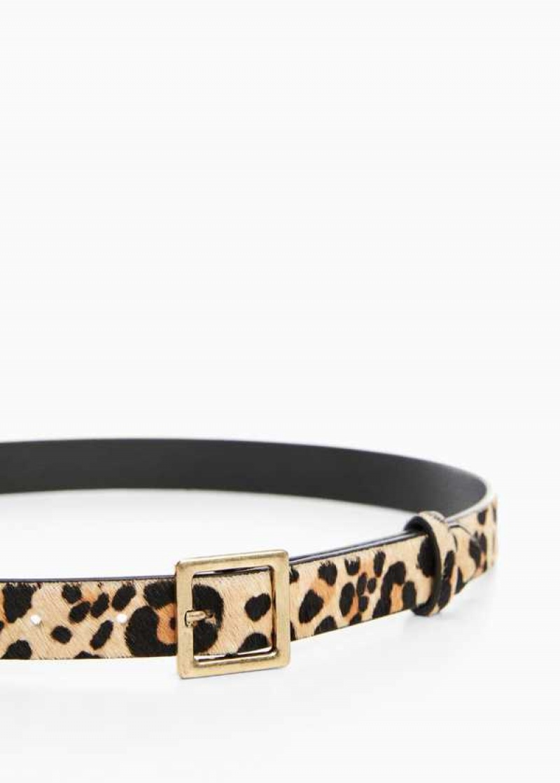 Mango Animal Print Læder Belt | MNG-23017