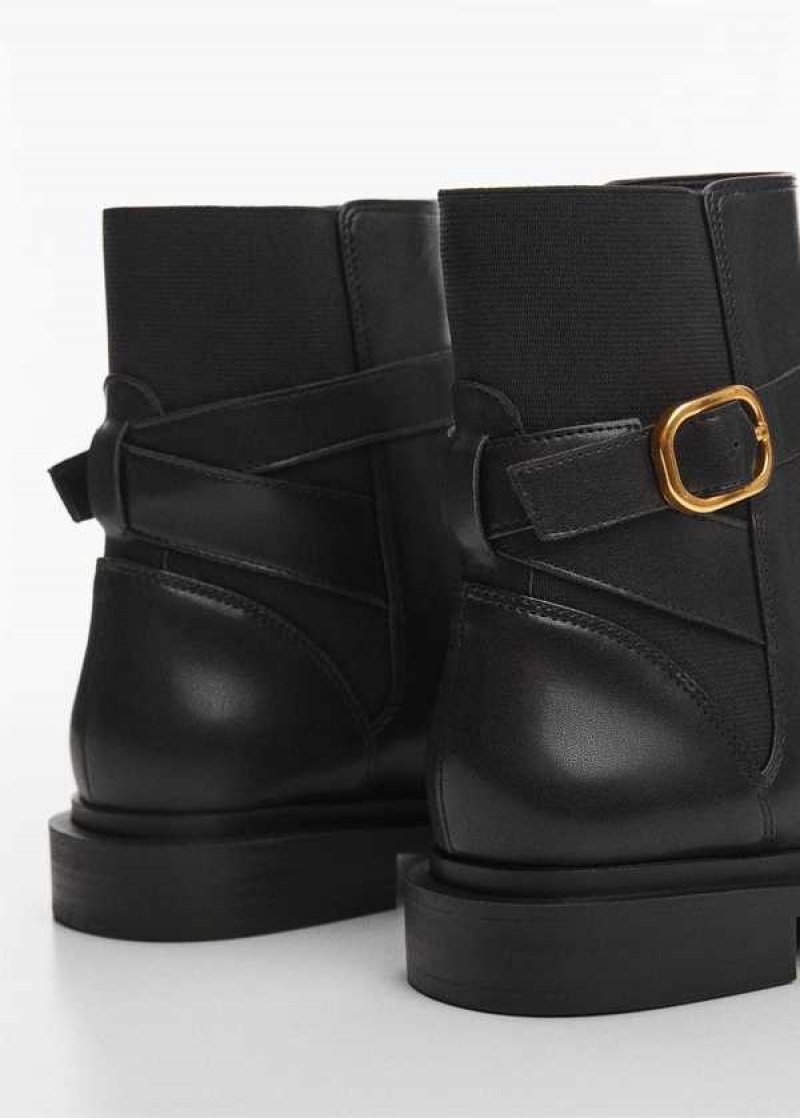 Mango Ankle Boots With Elastic Panel And Přezkou | MNG-23367