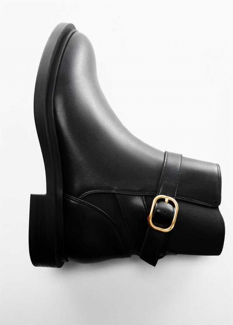 Mango Ankle Boots With Elastic Panel And Přezkou | MNG-23367