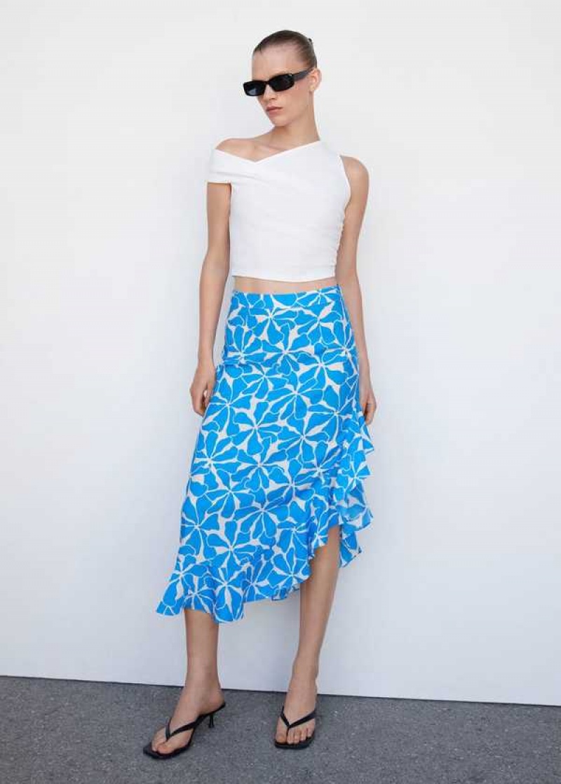 Mango Asymmetrical Printed Skirt | MNG-24183