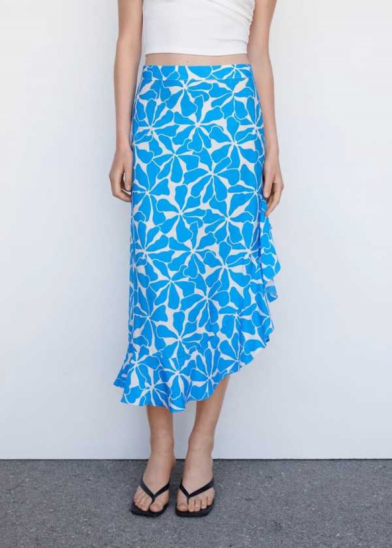 Mango Asymmetrical Printed Skirt | MNG-24183