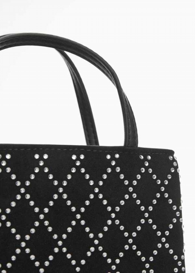 Mango Bag With Double Handle And Rhinestone Detail | MNG-23218