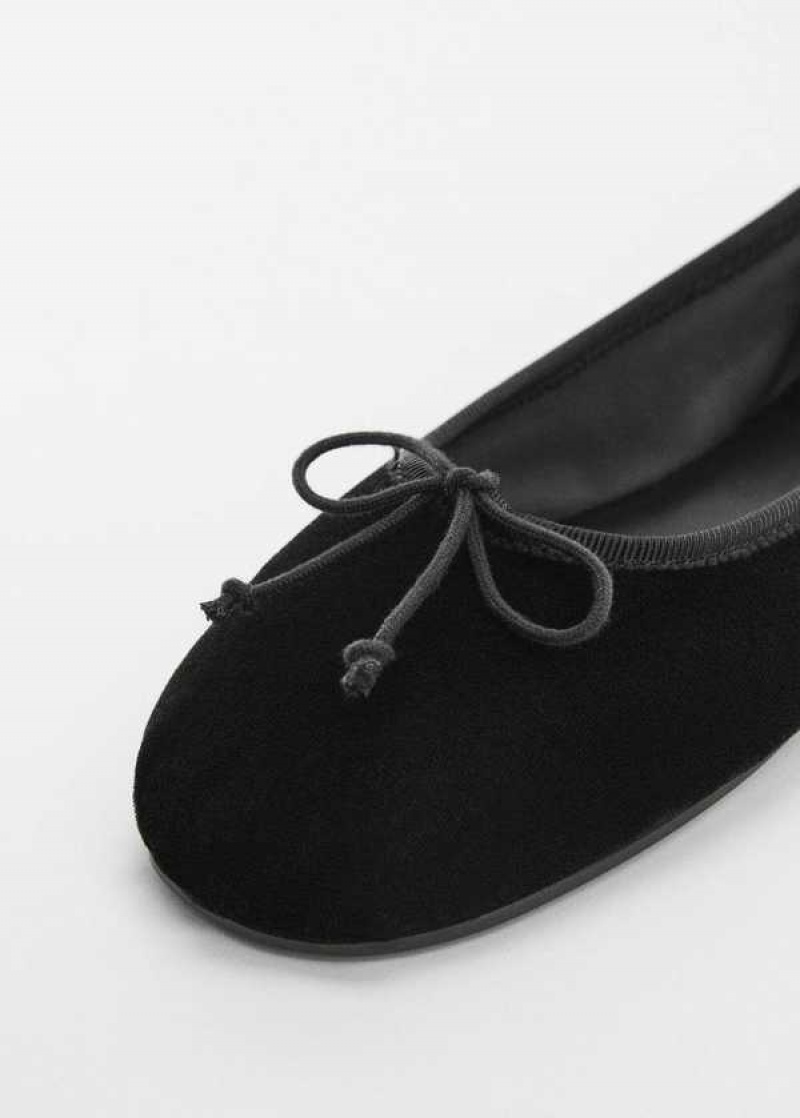 Mango Ballerina Shoes With Velvet Bow | MNG-23595